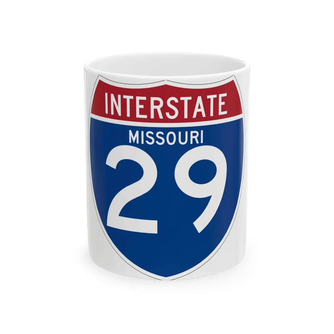 I-29 MO (Missouri) (Road Sign) White Coffee Mug 11oz - Go Mug Yourself