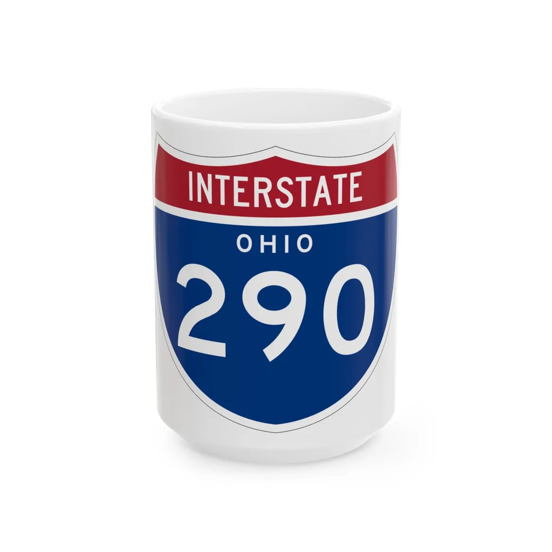 I-290 OH 1961 (Ohio) (Road Sign) White Coffee Mug 15oz - Go Mug Yourself