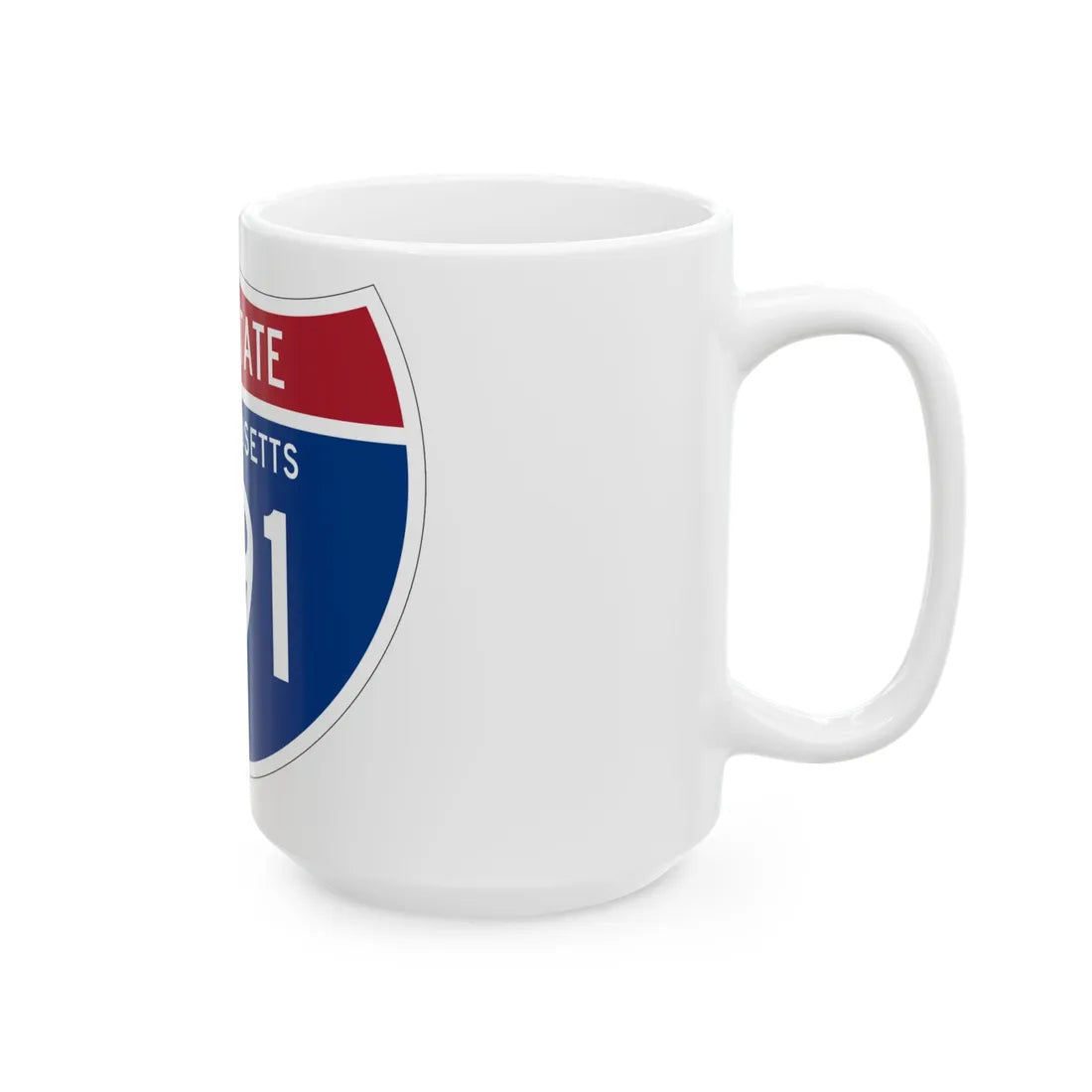 I-291 MA 1961 (Massachusetts) (Road Sign) White Coffee Mug - Go Mug Yourself