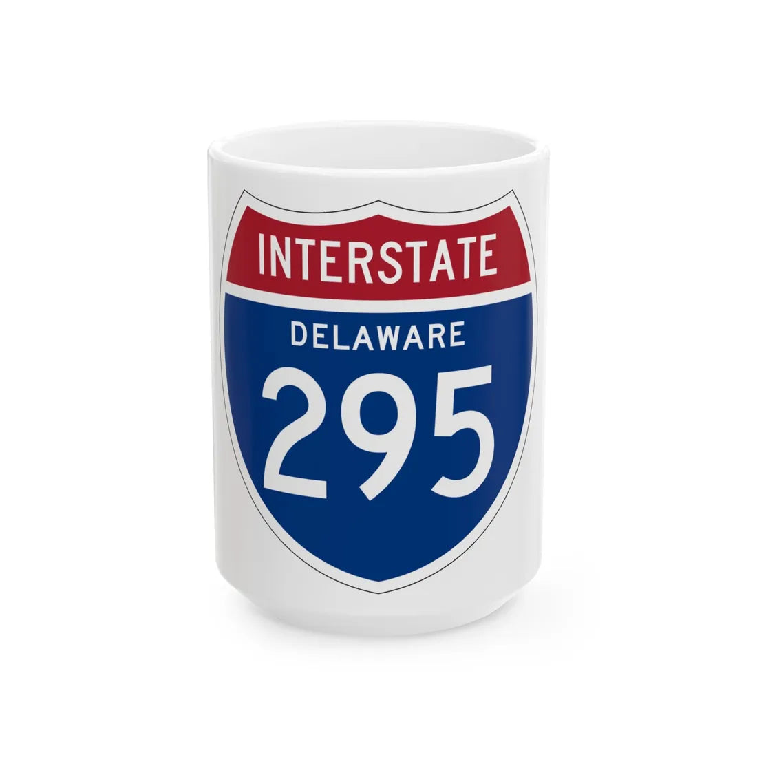 I-295 DE 1957 (Delaware) (Road Sign) White Coffee Mug 15oz - Go Mug Yourself