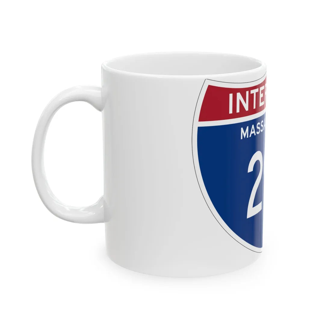 I-295 MA (Massachusetts) (Road Sign) White Coffee Mug - Go Mug Yourself