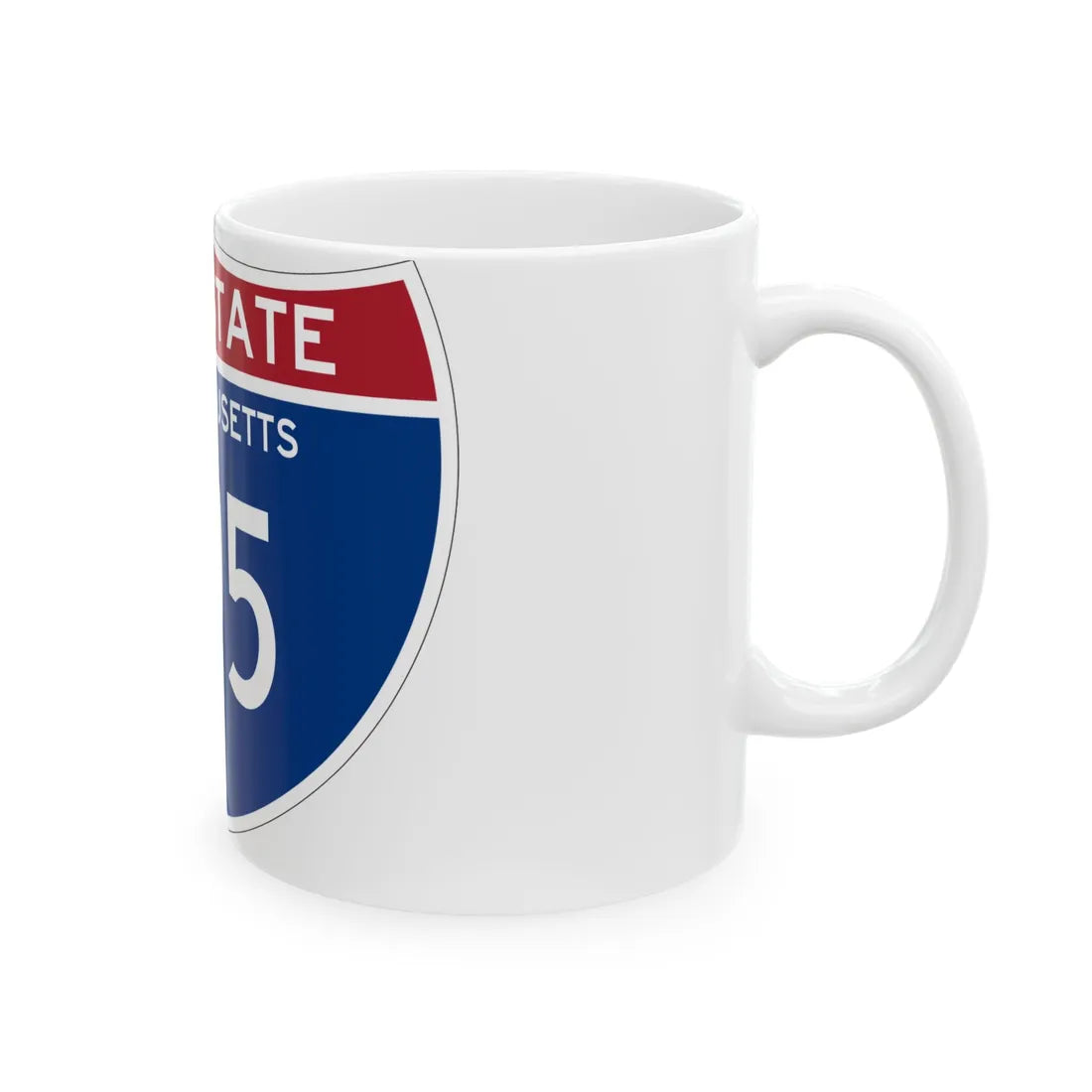 I-295 MA (Massachusetts) (Road Sign) White Coffee Mug - Go Mug Yourself