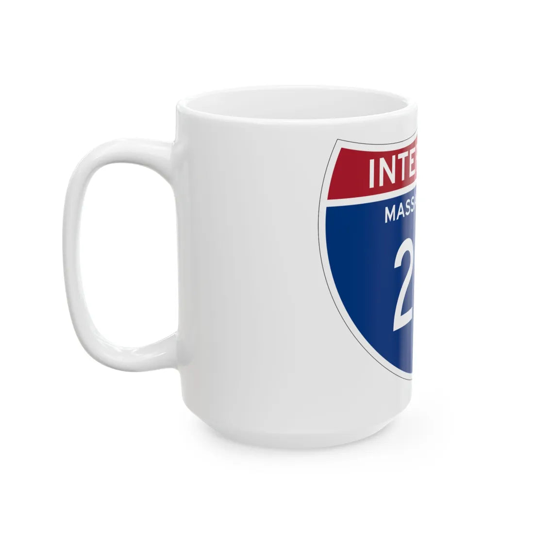 I-295 MA (Massachusetts) (Road Sign) White Coffee Mug - Go Mug Yourself