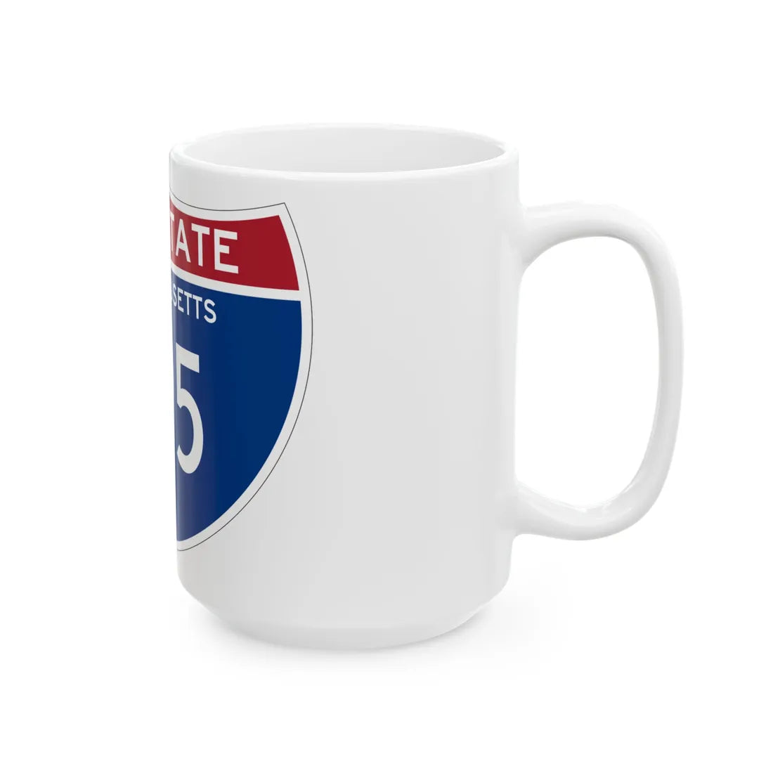 I-295 MA (Massachusetts) (Road Sign) White Coffee Mug - Go Mug Yourself