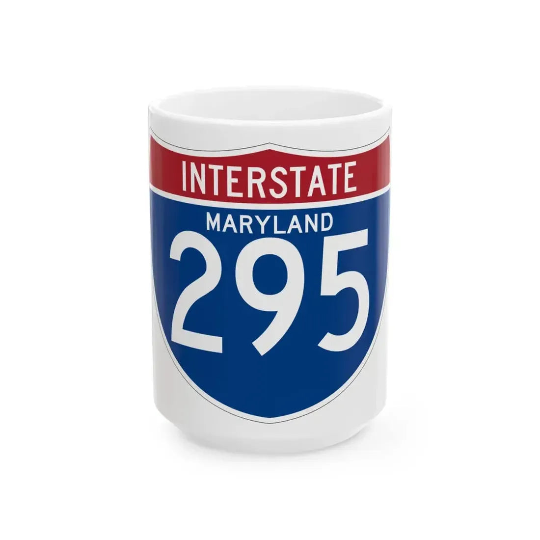 I-295 MD (Maryland) (Road Sign) White Coffee Mug 15oz - Go Mug Yourself