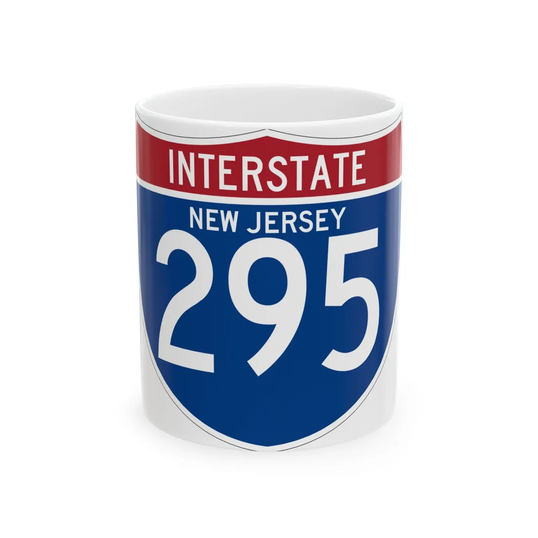 I-295 NJ (New Jersey) (Road Sign) White Coffee Mug 11oz - Go Mug Yourself