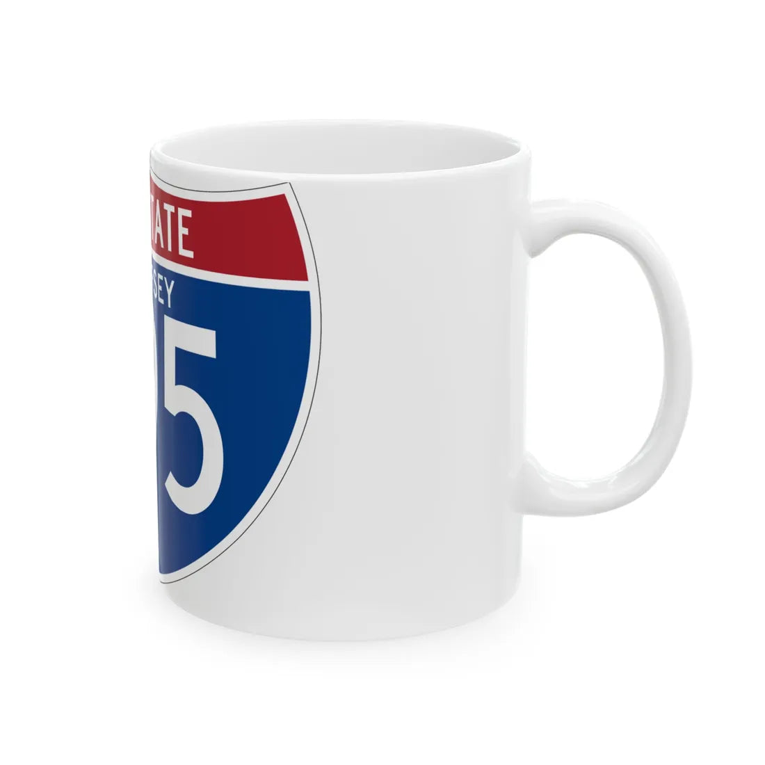 I-295 NJ (New Jersey) (Road Sign) White Coffee Mug - Go Mug Yourself