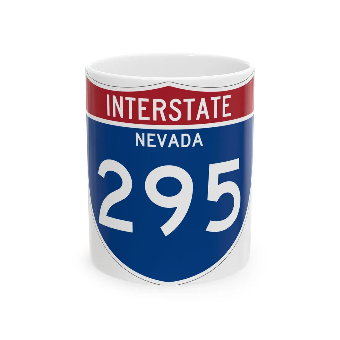 I-295 NV Metric (Nevada) (Road Sign) White Coffee Mug 11oz - Go Mug Yourself