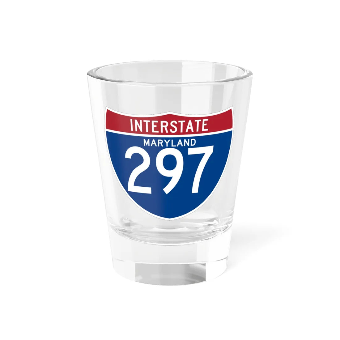 I-297 MD (Maryland) (Road Sign) Shot Glass 1.5oz 1.5oz - Go Mug Yourself