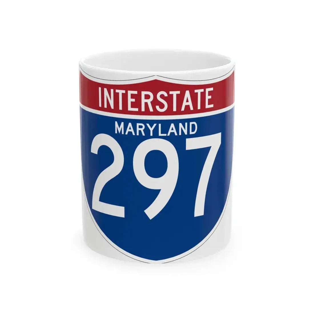 I-297 MD (Maryland) (Road Sign) White Coffee Mug 11oz - Go Mug Yourself
