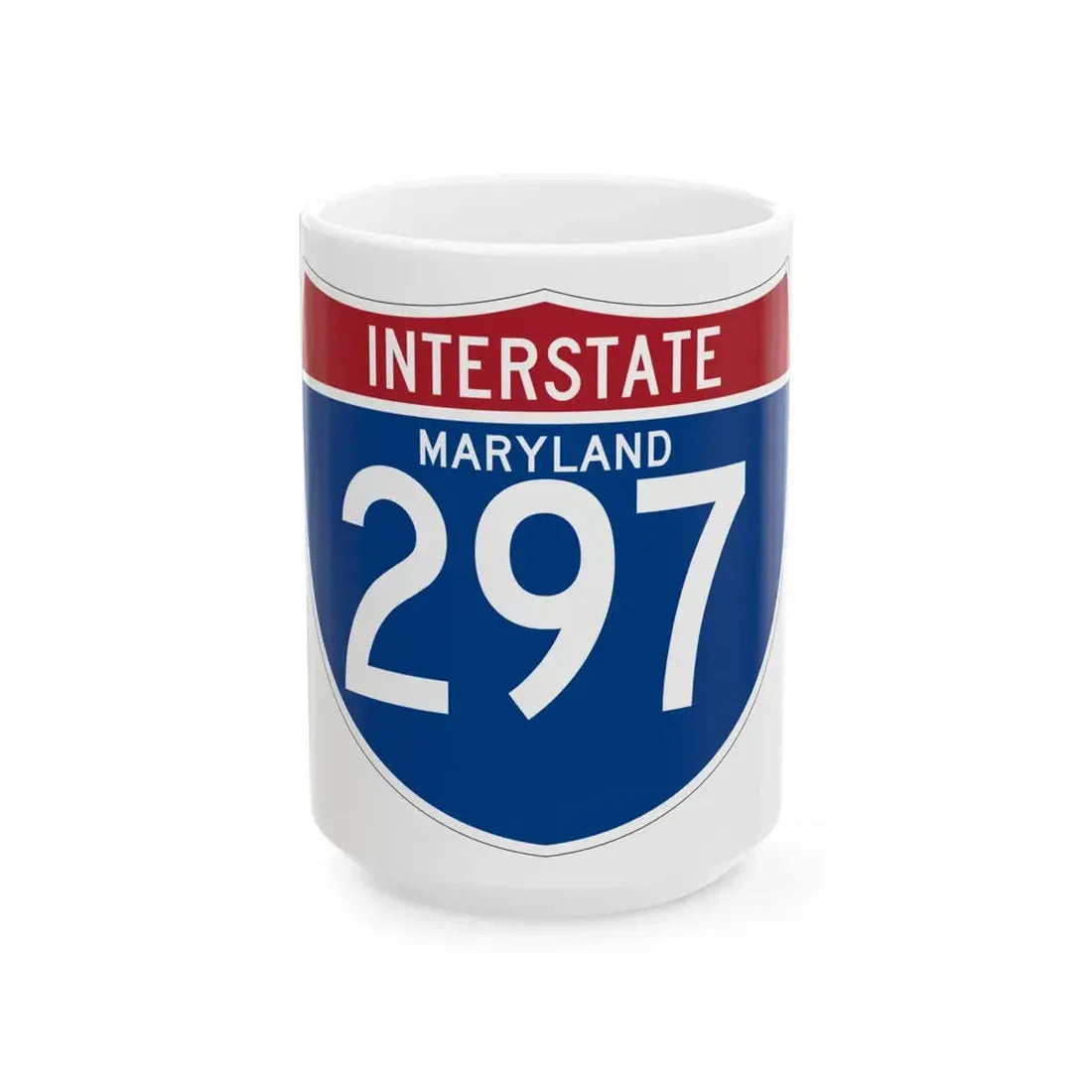 I-297 MD (Maryland) (Road Sign) White Coffee Mug 15oz - Go Mug Yourself