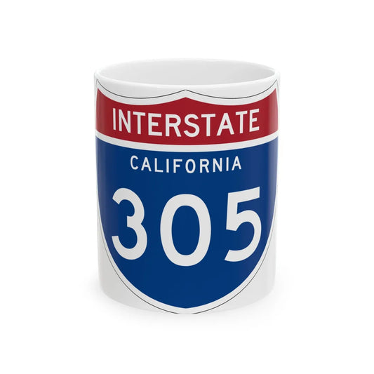 I-305 CA (California) (Road Sign) White Coffee Mug 11oz - Go Mug Yourself