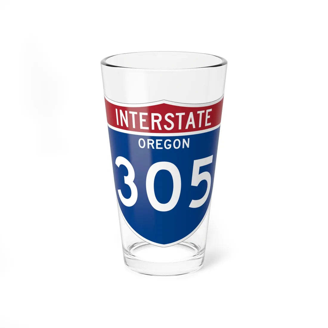 I-305 OR Metric (Oregon) (Road Sign) Pint Glss 16oz 16oz - Go Mug Yourself