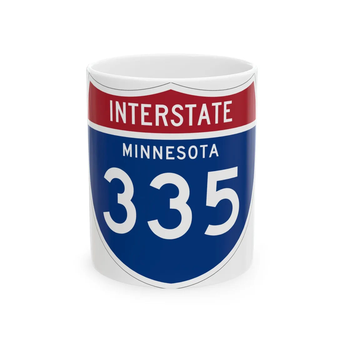 I-335 MN 1961 (Minnesota) (Road Sign) White Coffee Mug 11oz - Go Mug Yourself