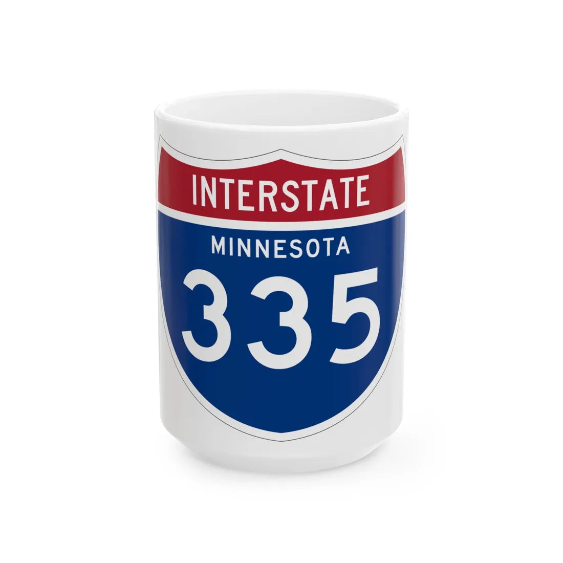 I-335 MN 1961 (Minnesota) (Road Sign) White Coffee Mug 15oz - Go Mug Yourself