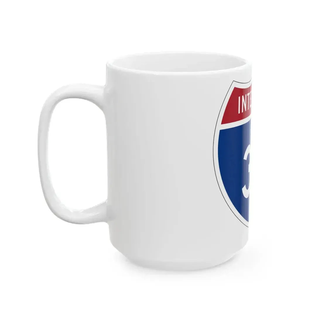 I-35 IA 1957 (Iowa) (Road Sign) White Coffee Mug - Go Mug Yourself