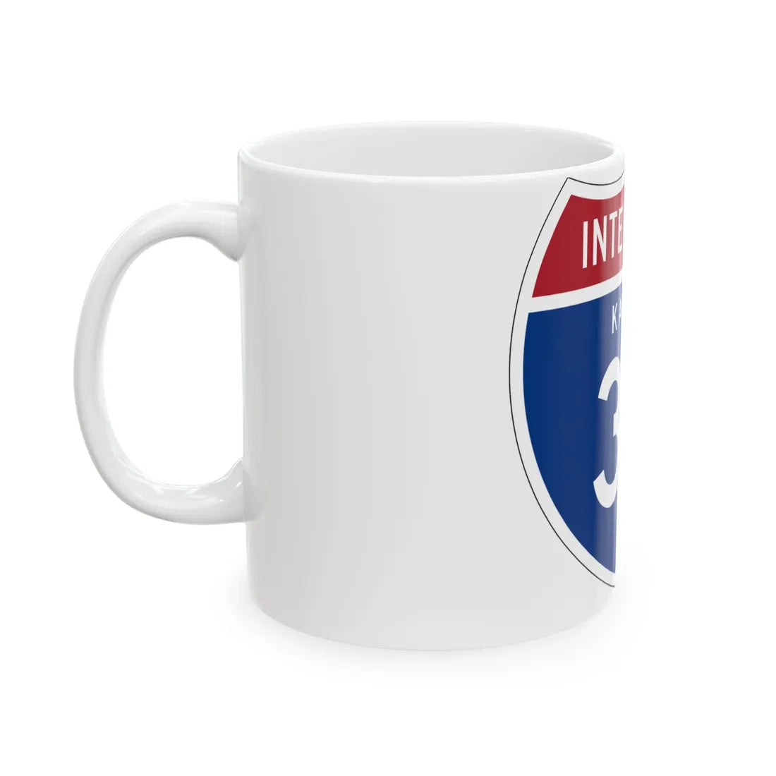 I-35 KS 1957 (Kansas) (Road Sign) White Coffee Mug - Go Mug Yourself