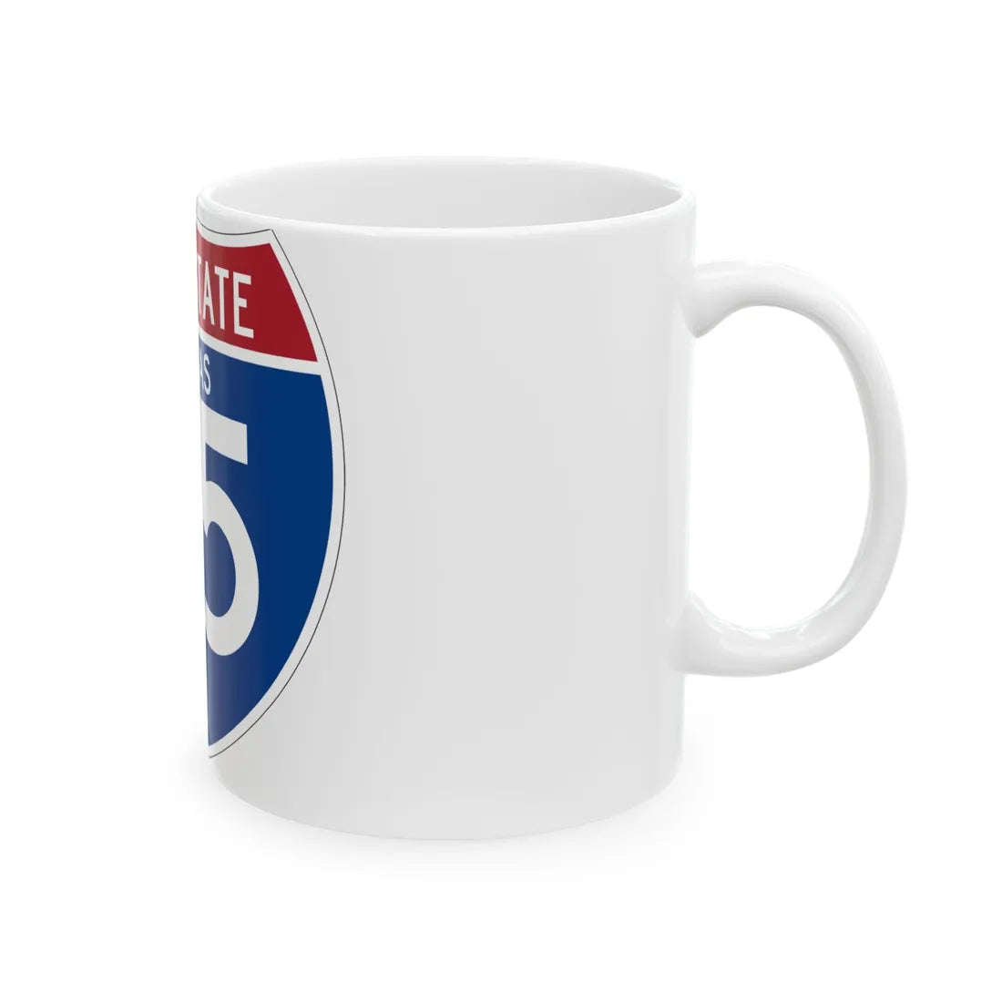 I-35 KS (Kansas) (Road Sign) White Coffee Mug - Go Mug Yourself