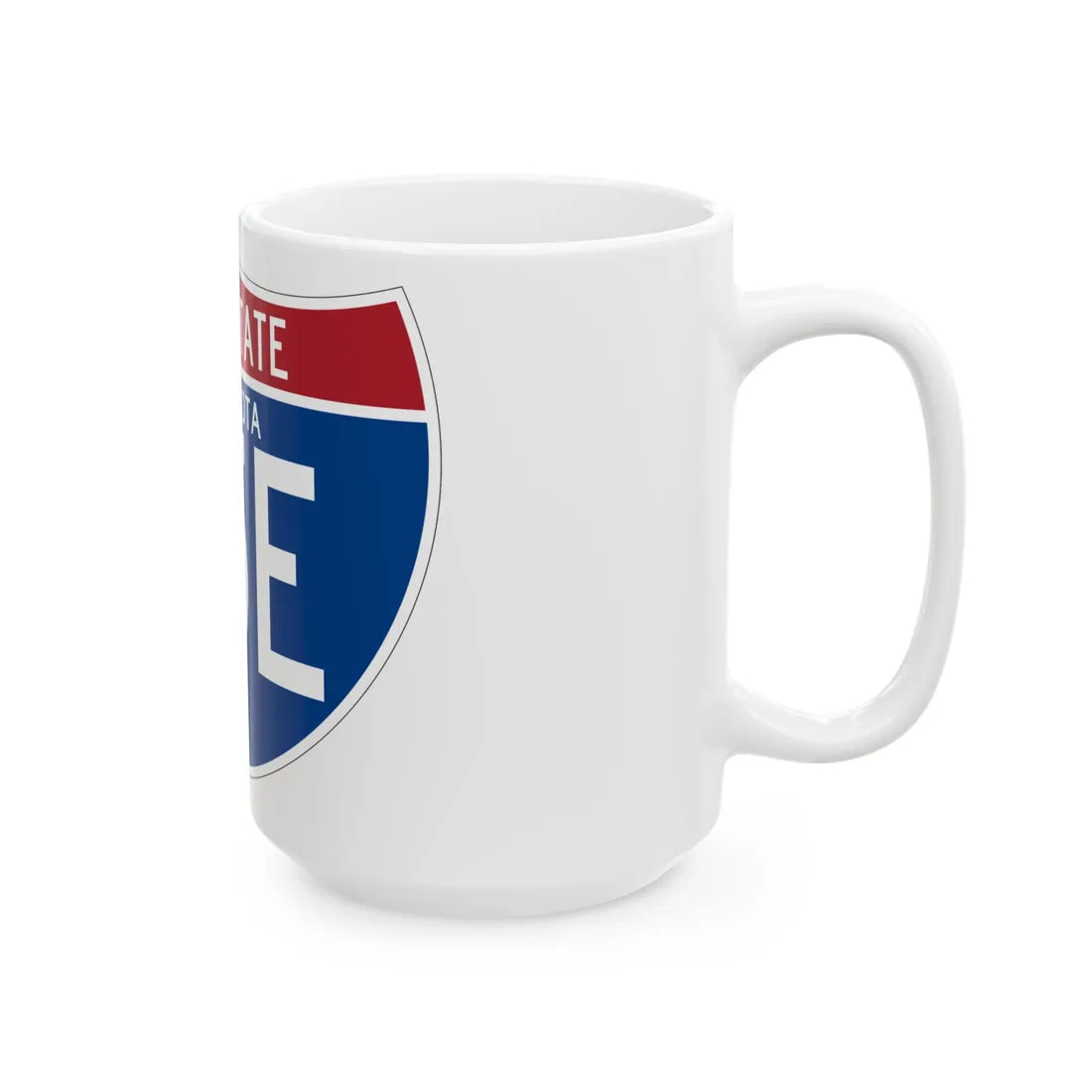 I-35E MN (Minnesota) (Road Sign) White Coffee Mug - Go Mug Yourself