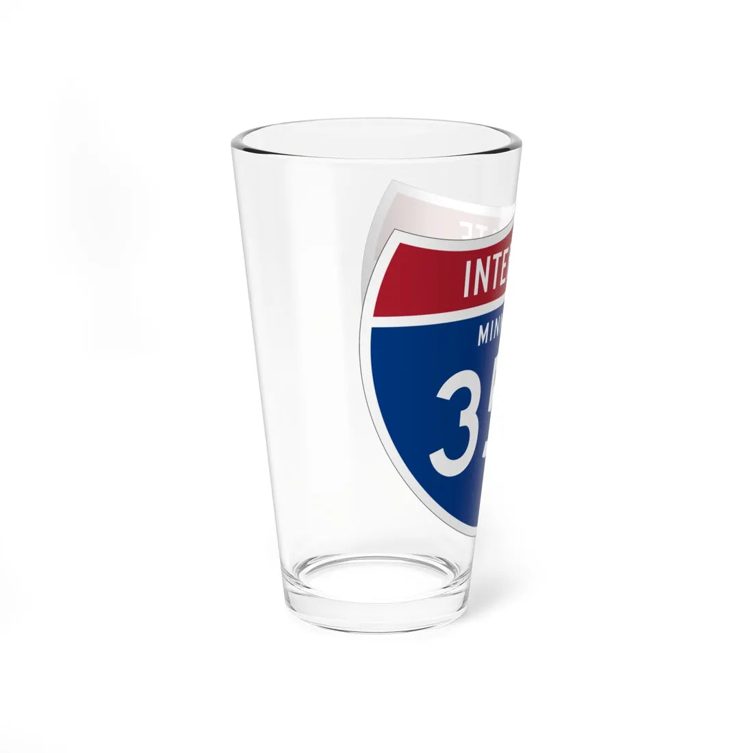 I-35W MN 1961 (Minnesota) (Road Sign) Pint Glss 16oz - Go Mug Yourself