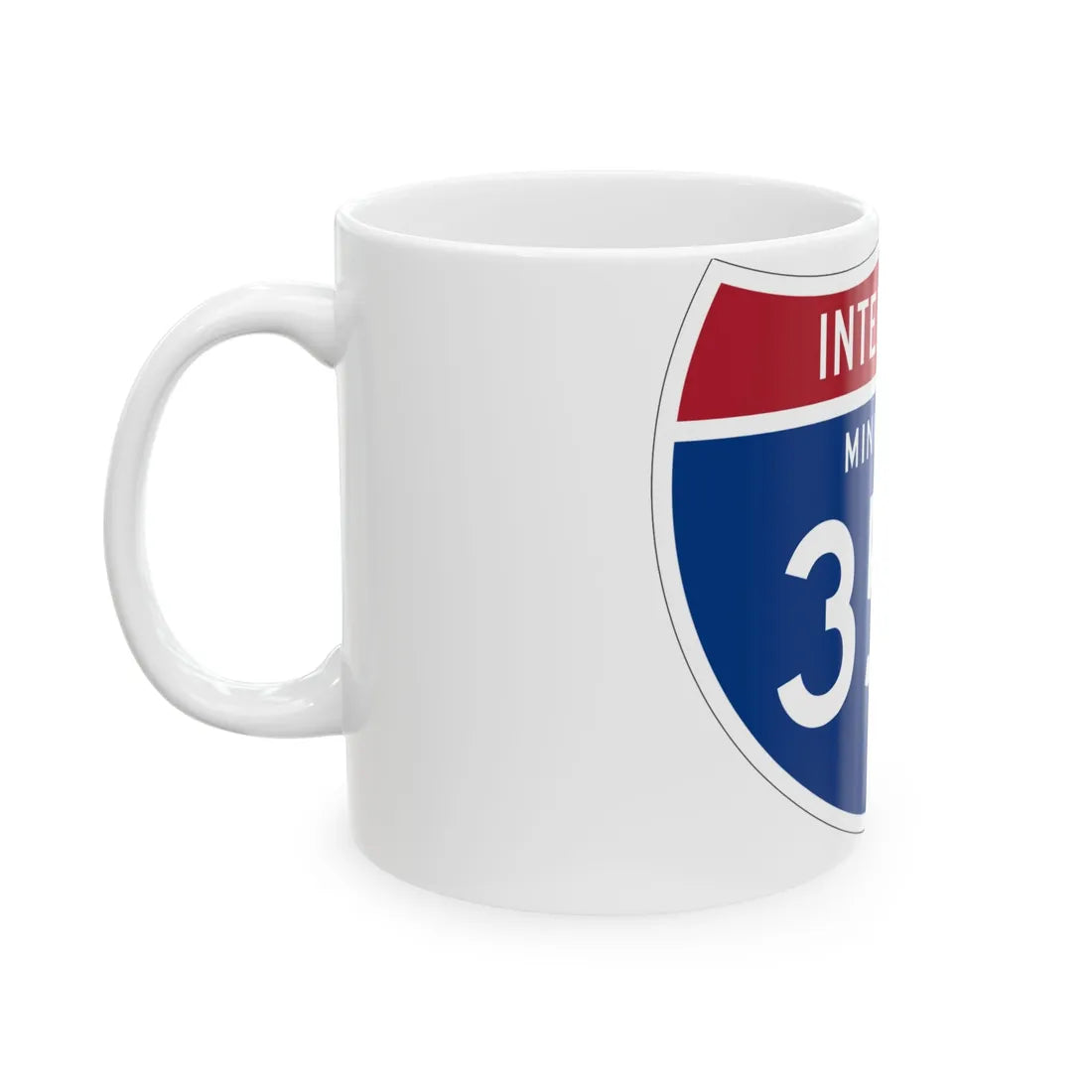 I-35W MN 1961 (Minnesota) (Road Sign) White Coffee Mug - Go Mug Yourself