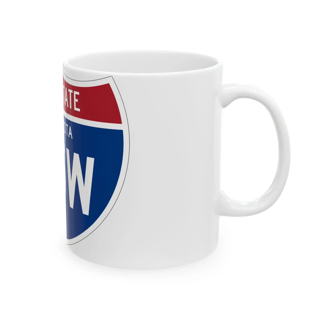 I-35W MN 1961 (Minnesota) (Road Sign) White Coffee Mug - Go Mug Yourself