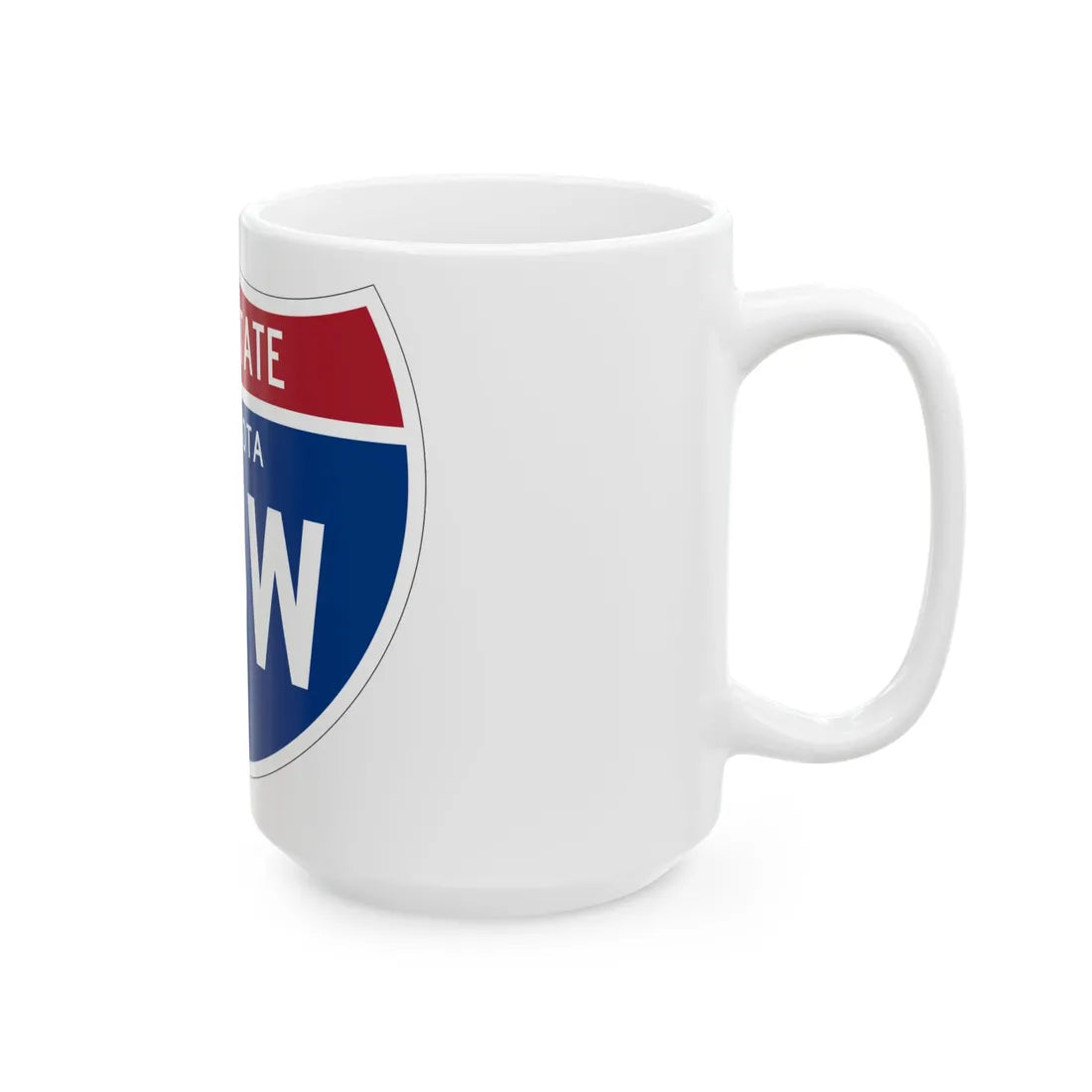 I-35W MN 1961 (Minnesota) (Road Sign) White Coffee Mug - Go Mug Yourself