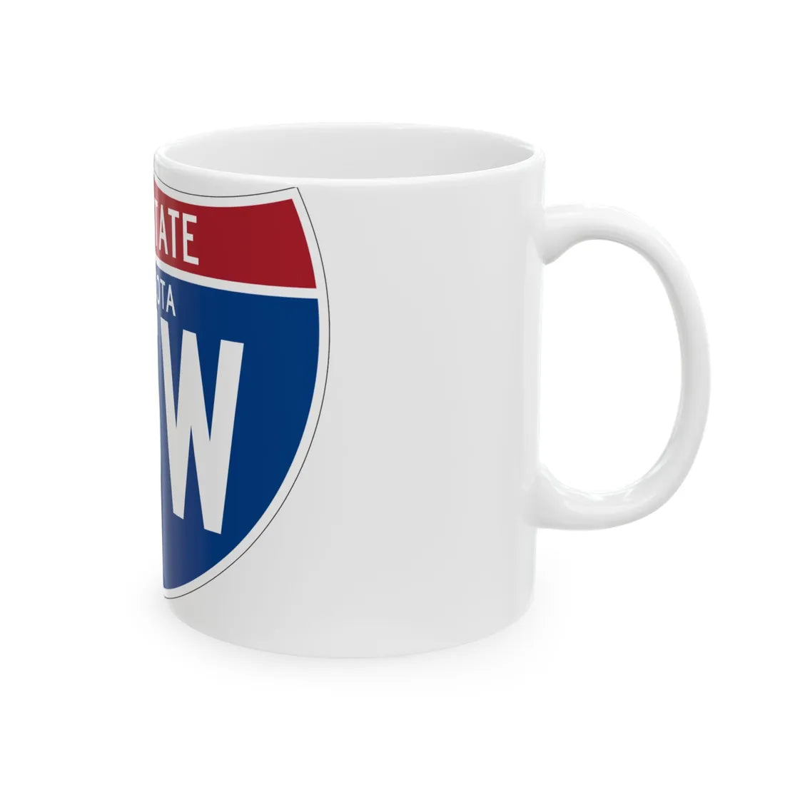 I-35W MN (Minnesota) (Road Sign) White Coffee Mug - Go Mug Yourself
