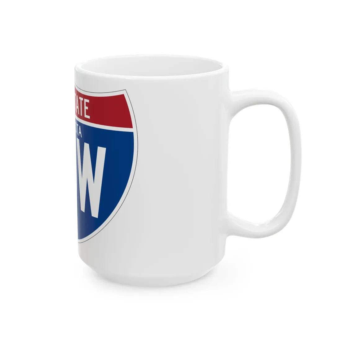 I-35W MN (Minnesota) (Road Sign) White Coffee Mug - Go Mug Yourself