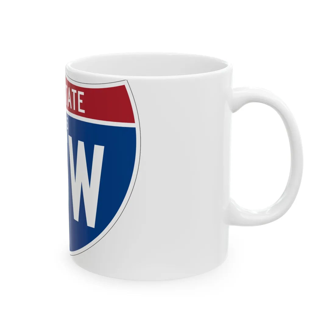 I-35W TX (Texas) (Road Sign) White Coffee Mug - Go Mug Yourself