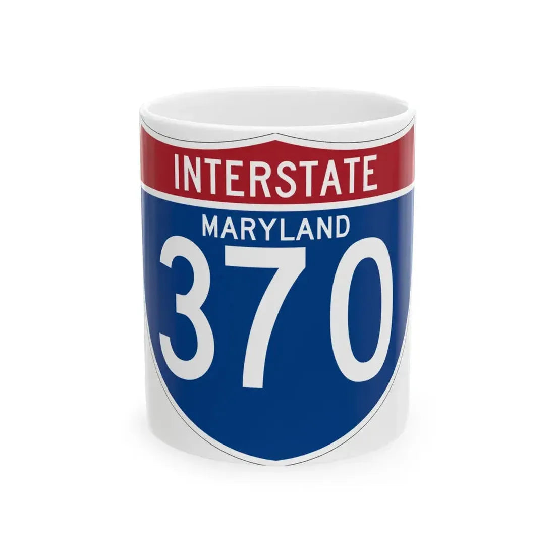 I-370 MD (Maryland) (Road Sign) White Coffee Mug 11oz - Go Mug Yourself