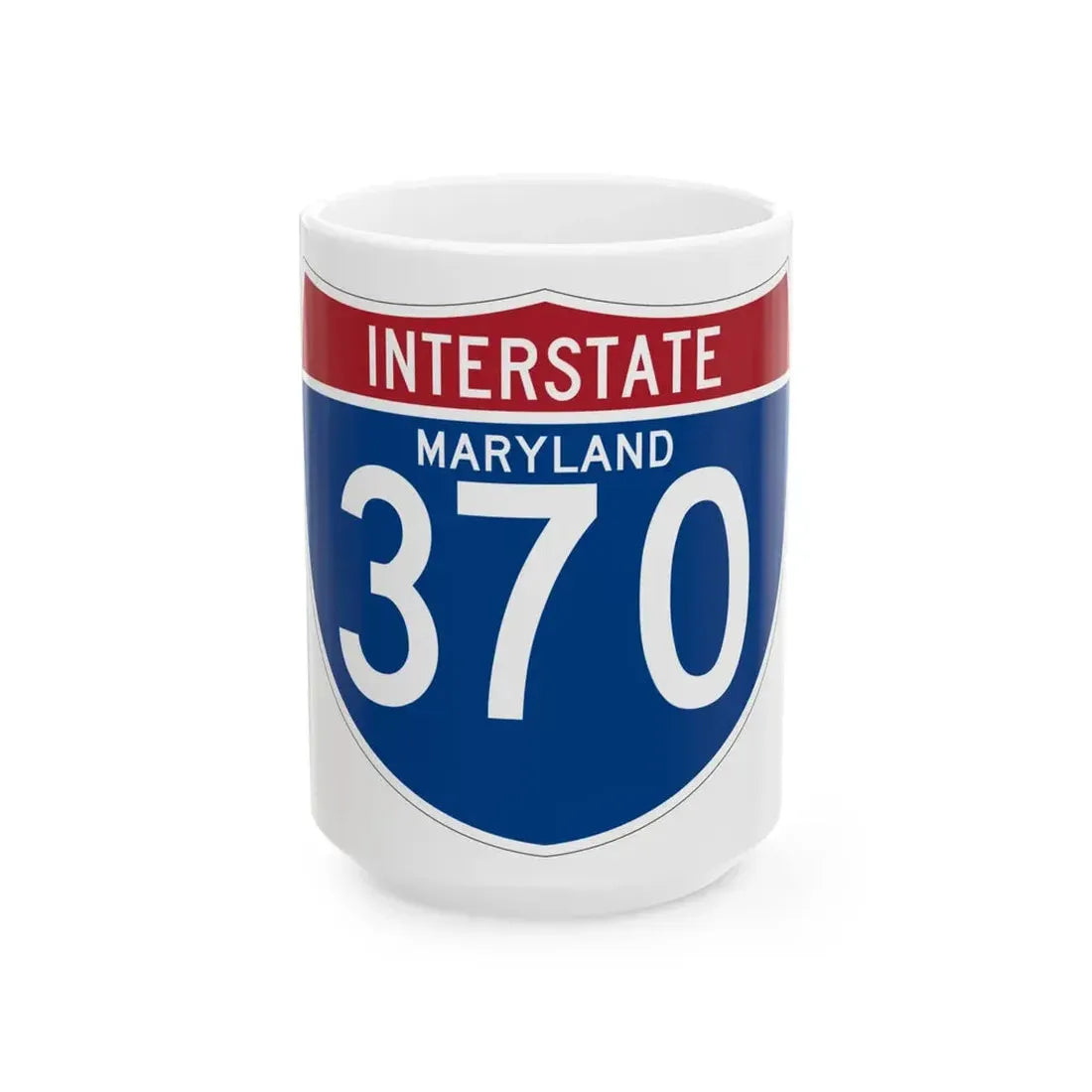 I-370 MD (Maryland) (Road Sign) White Coffee Mug 15oz - Go Mug Yourself