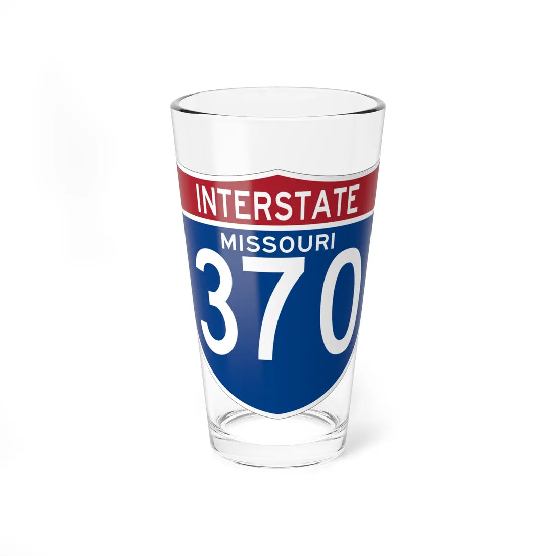 I-370 MO (Missouri) (Road Sign) Pint Glss 16oz 16oz - Go Mug Yourself