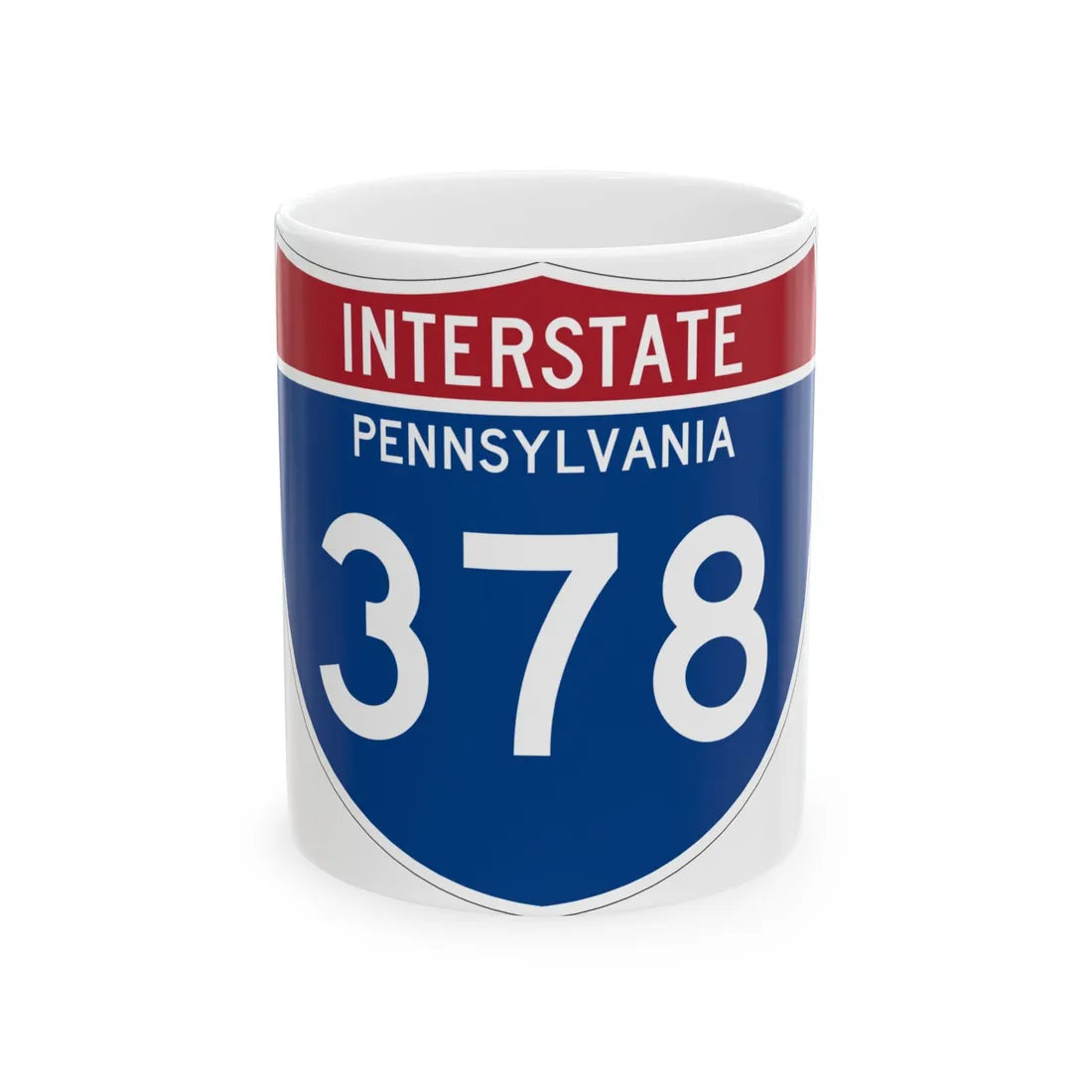 I-378 PA 1961 (Pennsylvania) (Road Sign) White Coffee Mug 11oz - Go Mug Yourself