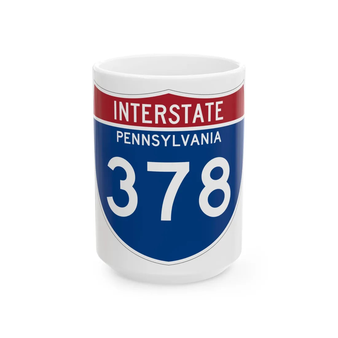 I-378 PA 1961 (Pennsylvania) (Road Sign) White Coffee Mug 15oz - Go Mug Yourself