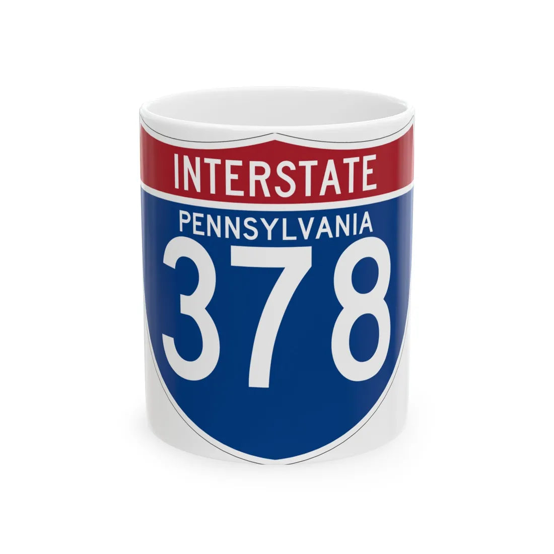 I-378 PA (Pennsylvania) (Road Sign) White Coffee Mug 11oz - Go Mug Yourself