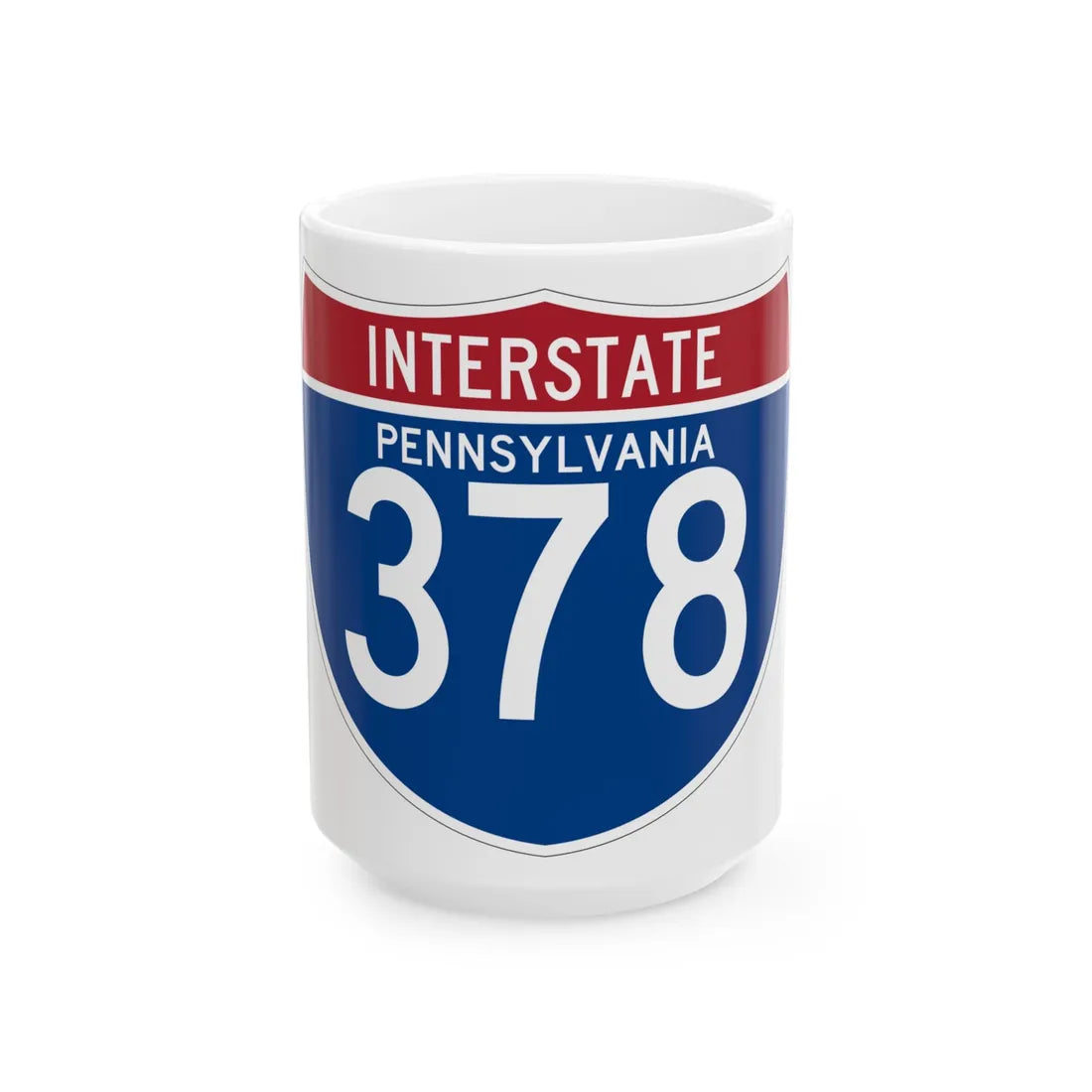 I-378 PA (Pennsylvania) (Road Sign) White Coffee Mug 15oz - Go Mug Yourself