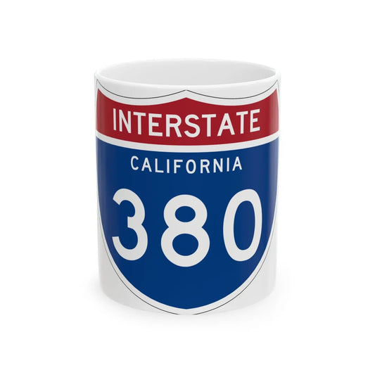 I-380 CA (California) (Road Sign) White Coffee Mug 11oz - Go Mug Yourself