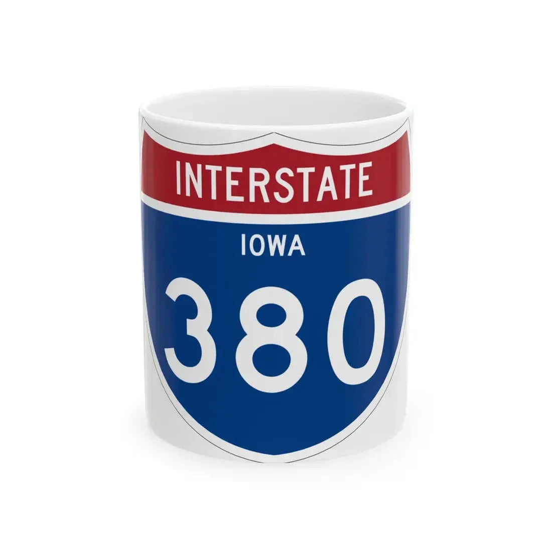 I-380 IA 1961 (Iowa) (Road Sign) White Coffee Mug 11oz - Go Mug Yourself