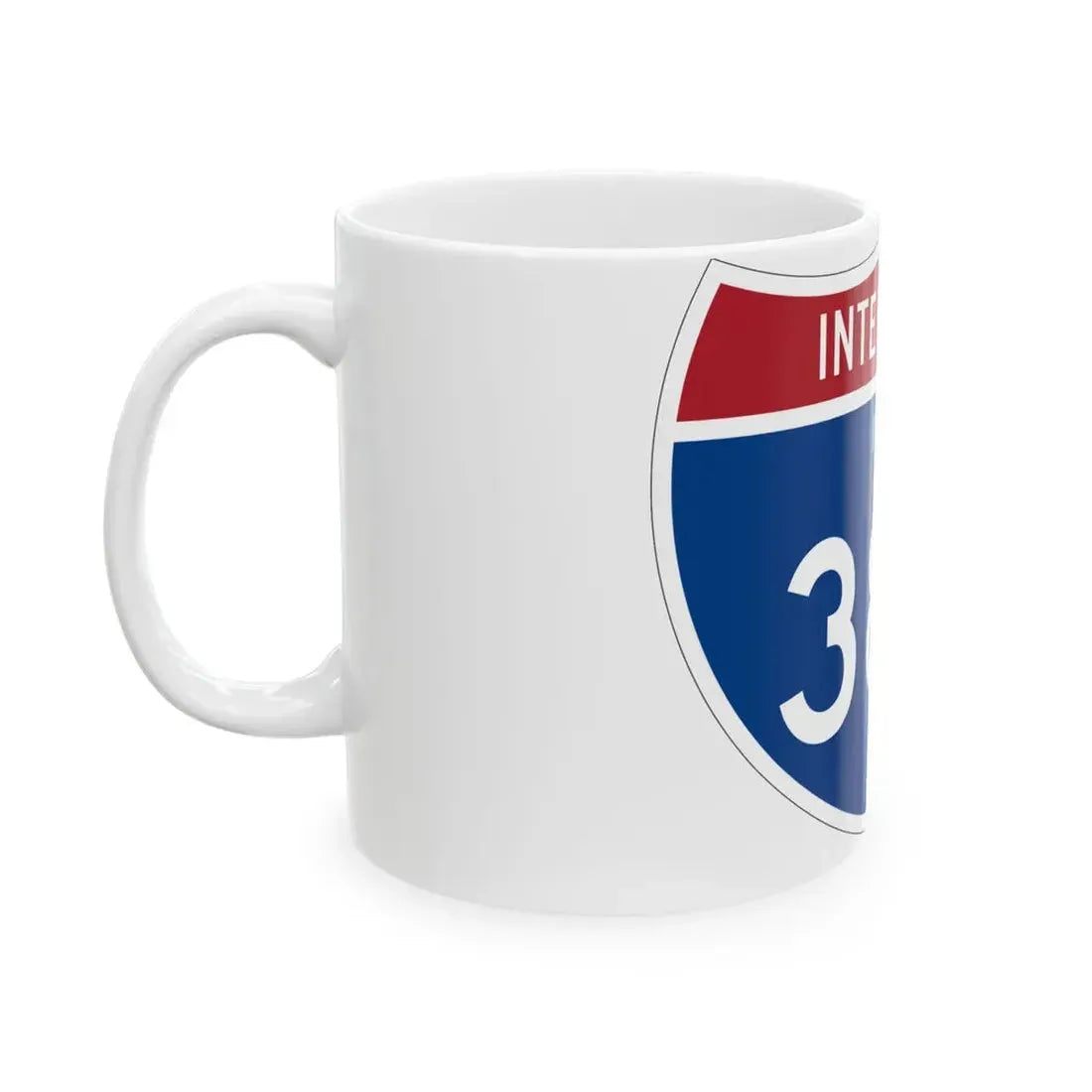 I-380 IA 1961 (Iowa) (Road Sign) White Coffee Mug - Go Mug Yourself