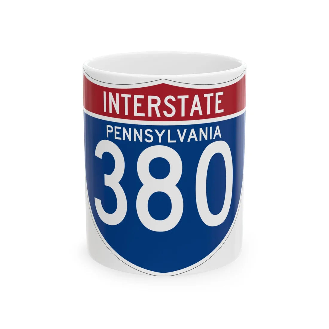 I-380 PA (Pennsylvania) (Road Sign) White Coffee Mug 11oz - Go Mug Yourself