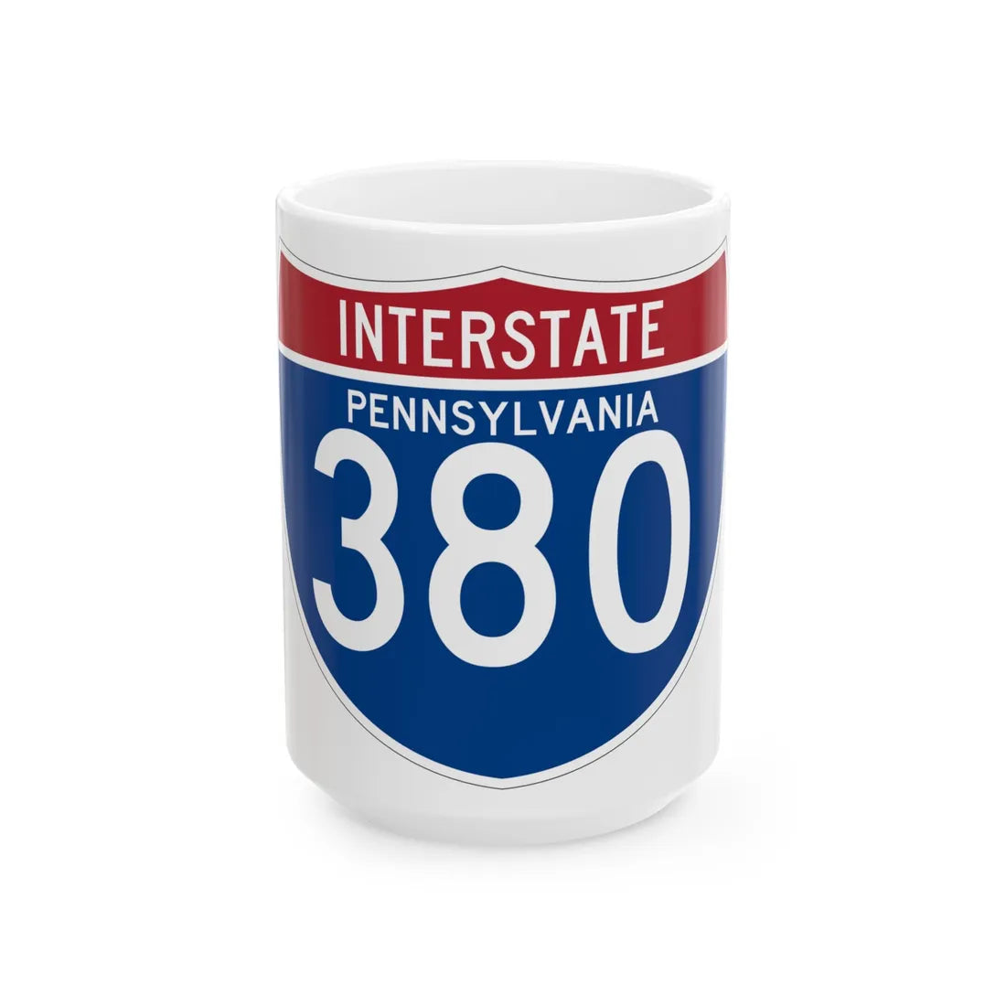 I-380 PA (Pennsylvania) (Road Sign) White Coffee Mug 15oz - Go Mug Yourself