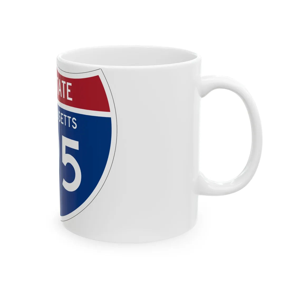 I-395 MA 1961 (Massachusetts) (Road Sign) White Coffee Mug - Go Mug Yourself