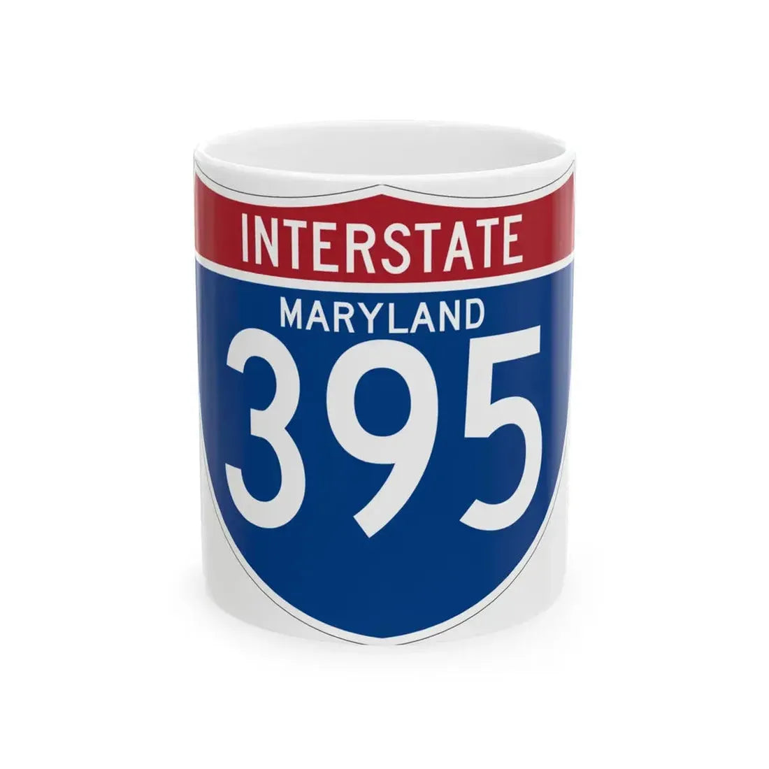 I-395 MD (Maryland) (Road Sign) White Coffee Mug 11oz - Go Mug Yourself