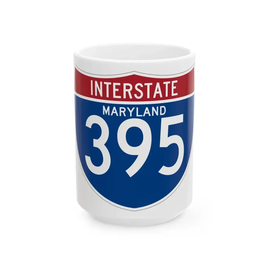 I-395 MD (Maryland) (Road Sign) White Coffee Mug 15oz - Go Mug Yourself
