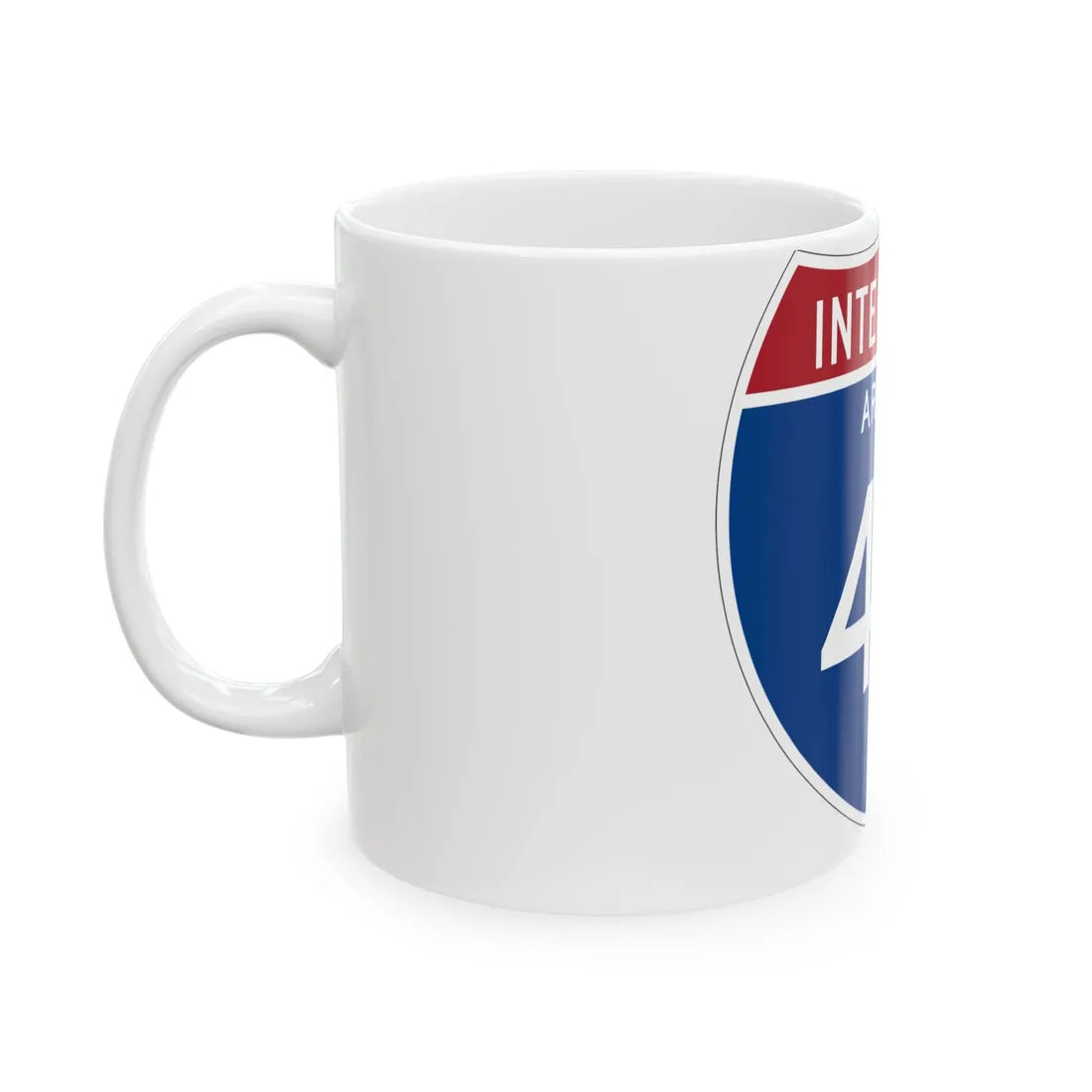 I-40 AZ Metric (Arizona) (Road Sign) White Coffee Mug - Go Mug Yourself