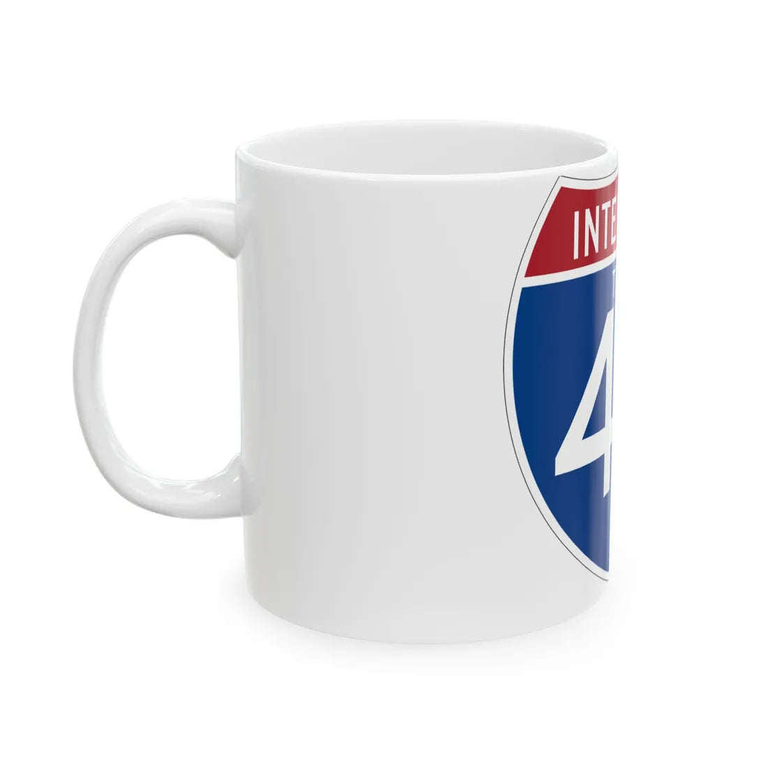 I-40 TX (Texas) (Road Sign) White Coffee Mug - Go Mug Yourself