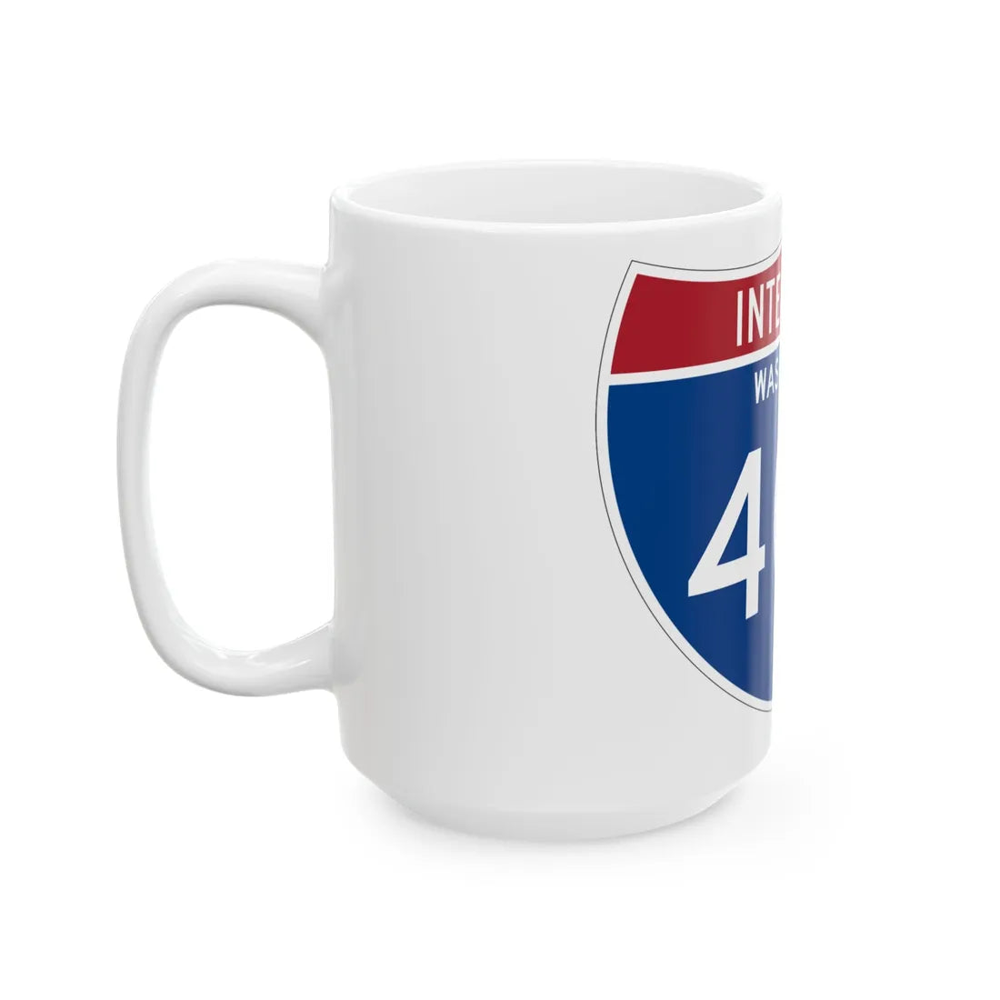 I-405 WA Metric (Washington) (Road Sign) White Coffee Mug - Go Mug Yourself