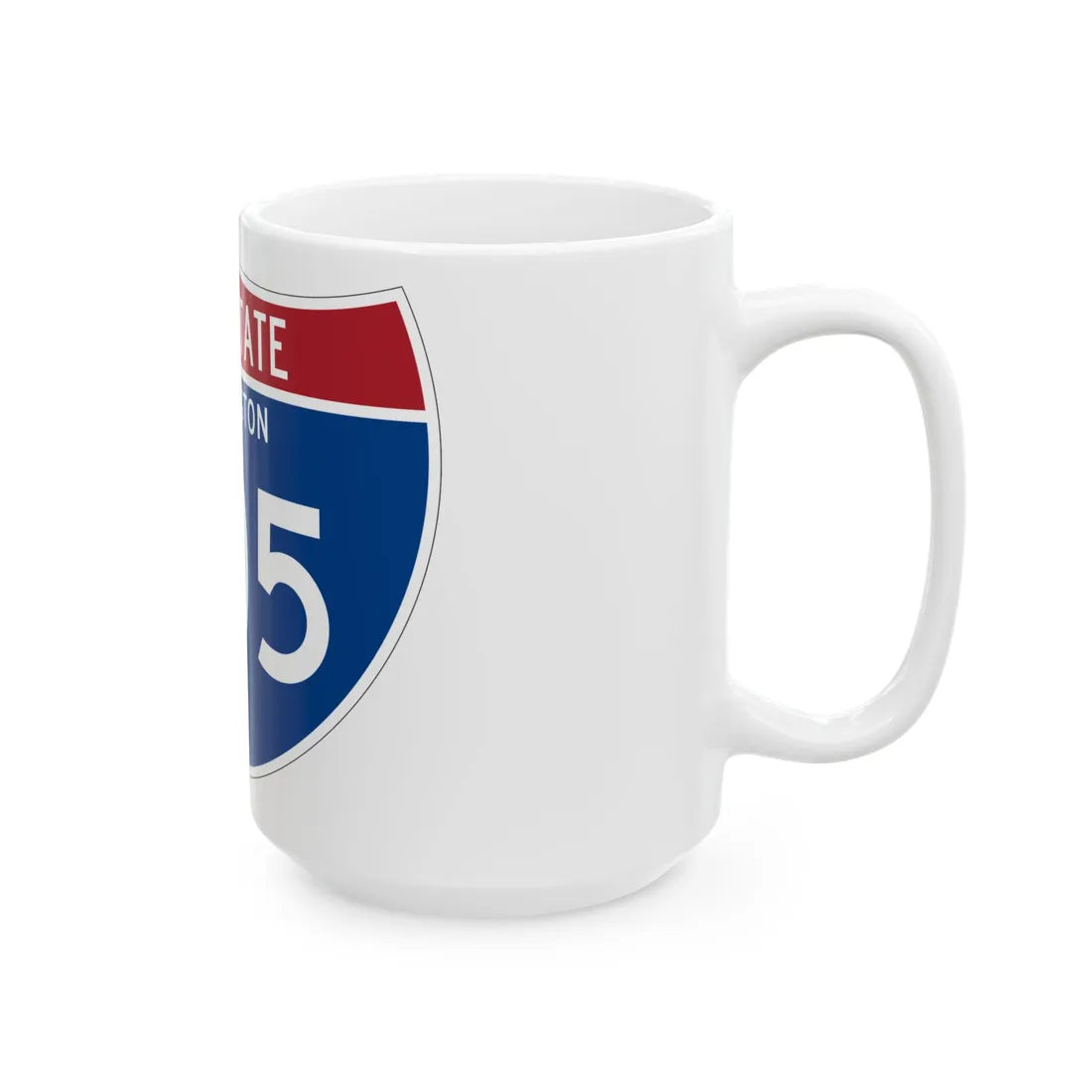 I-405 WA Metric (Washington) (Road Sign) White Coffee Mug - Go Mug Yourself
