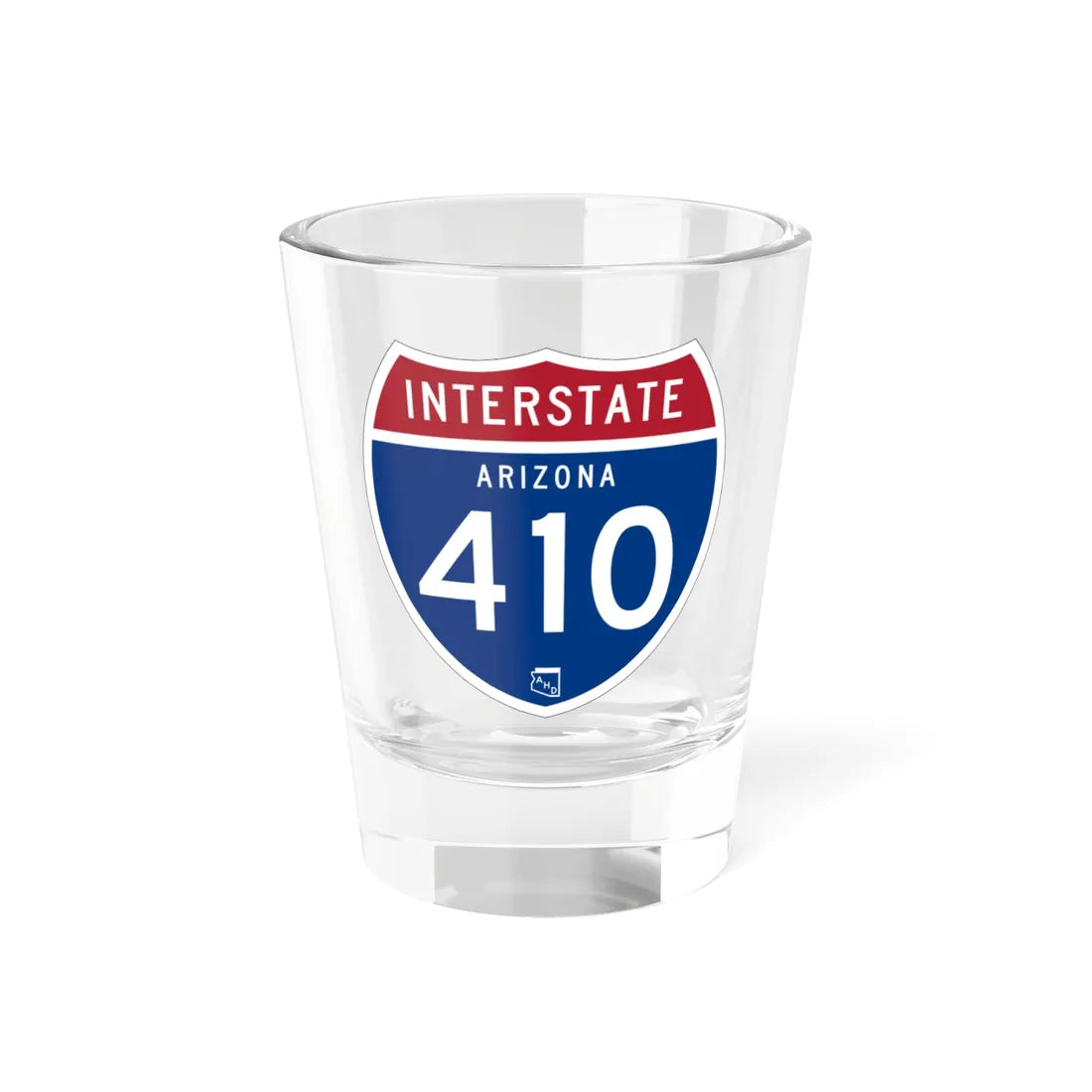 I-410 AZ 1957 (Arizona) (Road Sign) Shot Glass 1.5oz 1.5oz - Go Mug Yourself